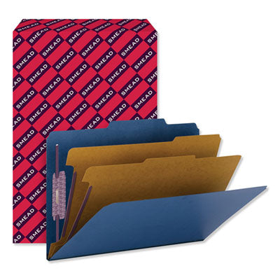 Six-Section Pressboard Classification Folders|Blue