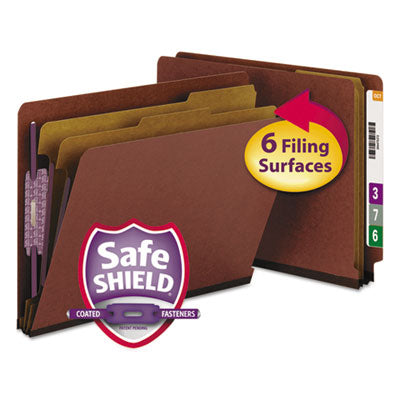 End Tab Classification Folders | Red, 10/Box