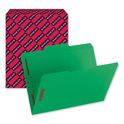 Top Tab Colored Fastener Folders | Green, 50/Box