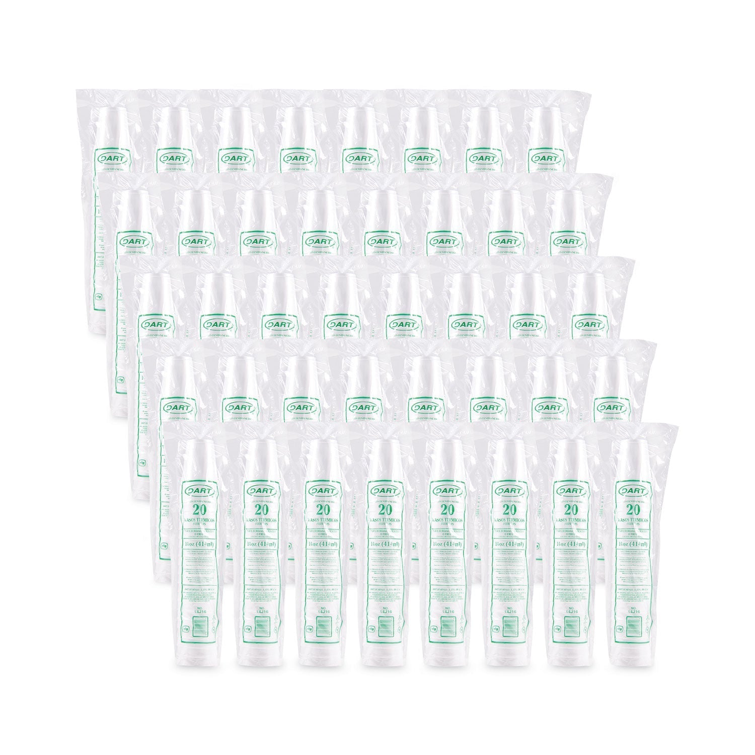 Dart Foam Drink Cups | 14 oz, White, 1000/Ctn