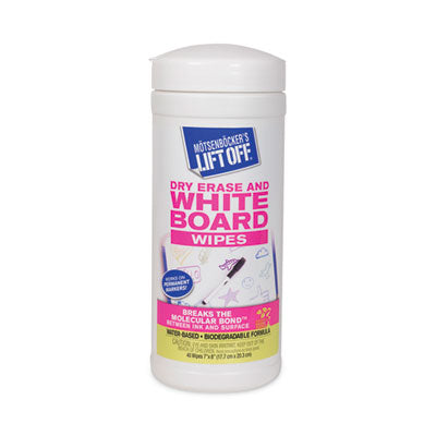 Dry Erase Cleaner Wipes | 40/Canister, 6 Cans