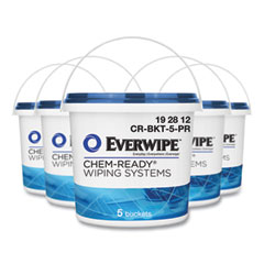 Chem-Ready Wiping System Bucket | White, 5/Ctn