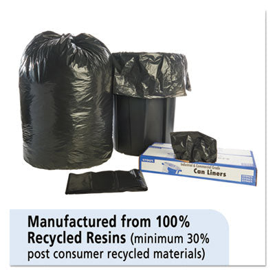 Recycled Plastic Trash Bags | 65 gal, 100/Ctn