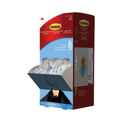 Command Clear Hooks and Strips | Med, 50/Carton