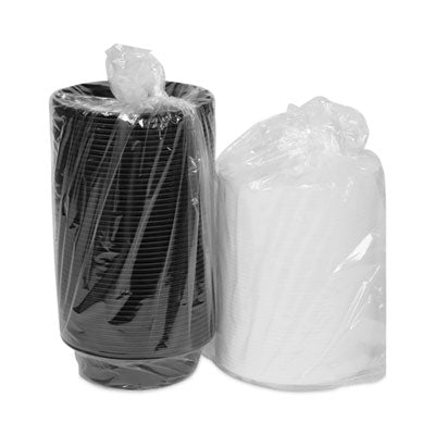Pactiv Evergreen Newspring VERSAtainer Microwavable Containers, 16 oz, 6" Diameter, Black/Clear, Plastic, 150/Carton - Bloom Skins