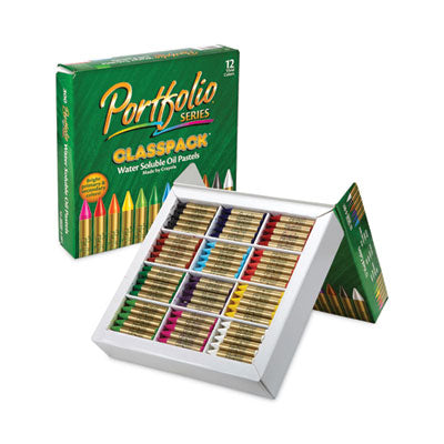 Crayola® Portfolio Series Oil Pastels, 12 Assorted Colors, 300/carton