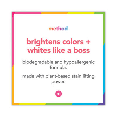 Method® 4x Concentrated Laundry Detergent, Ginger Mango, 53.5 Oz Bottle, 4/carton