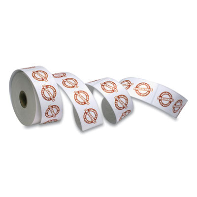 Iconex™ Tamper Seal Label, 1.88 X 6, Red/white, 500/roll, 4 Rolls/carton