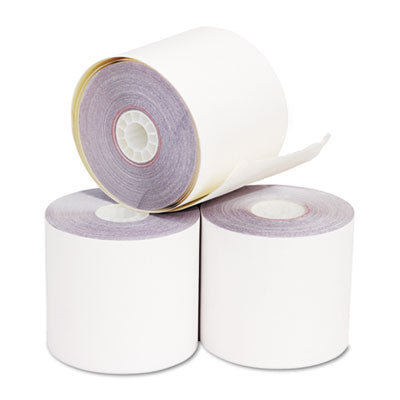 Iconex™ Impact Printing Carbonless Paper Rolls, 2.25" X 70 Ft, White/canary, 50/carton