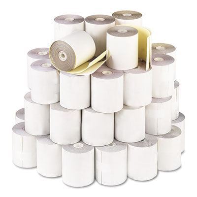 Iconex™ Impact Printing Carbonless Paper Rolls, 0.69" Core, 3.25" X 80 Ft, White/canary, 60/carton