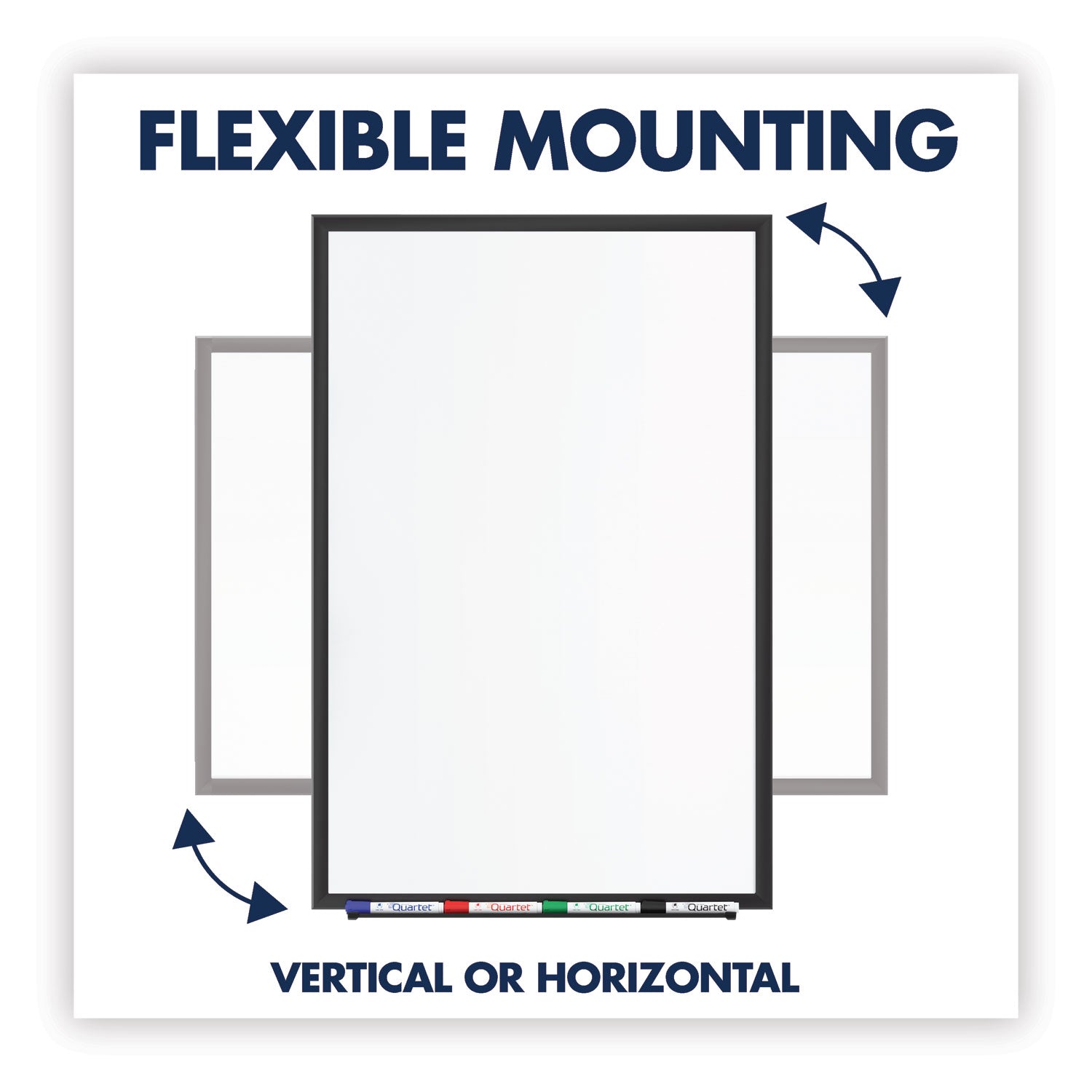 Quartet® Classic Series Nano-Clean Dry Erase Board, 60" x 36", White Surface, Satin Aluminum Frame