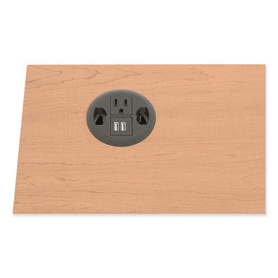 USB AC Power Hub Grommet | Black