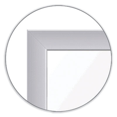Ghent Non-Magnetic Whiteboard with Aluminum Frame, 120.63" x 48.63", White Surface, Satin Aluminum Frame