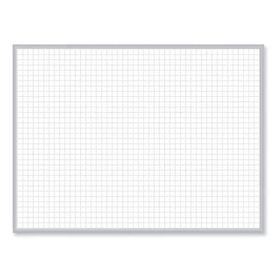 Ghent Non-Magnetic Whiteboard with Aluminum Frame, 48" x 35.81", White Surface, Satin Aluminum Frame