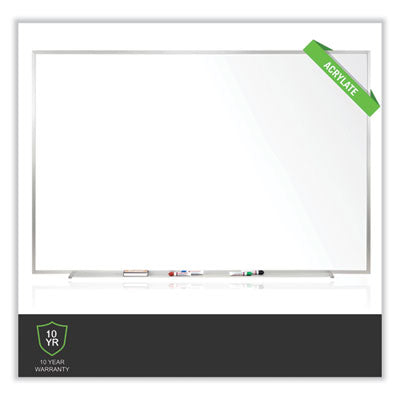 Ghent Non-Magnetic Whiteboard with Aluminum Frame, 60.63" x 48.47", White Surface, Satin Aluminum Frame