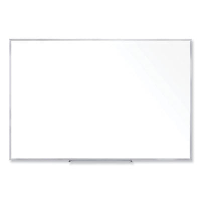 Ghent Non-Magnetic Whiteboard with Aluminum Frame, 72.63" x 48.47", White Surface, Satin Aluminum Frame