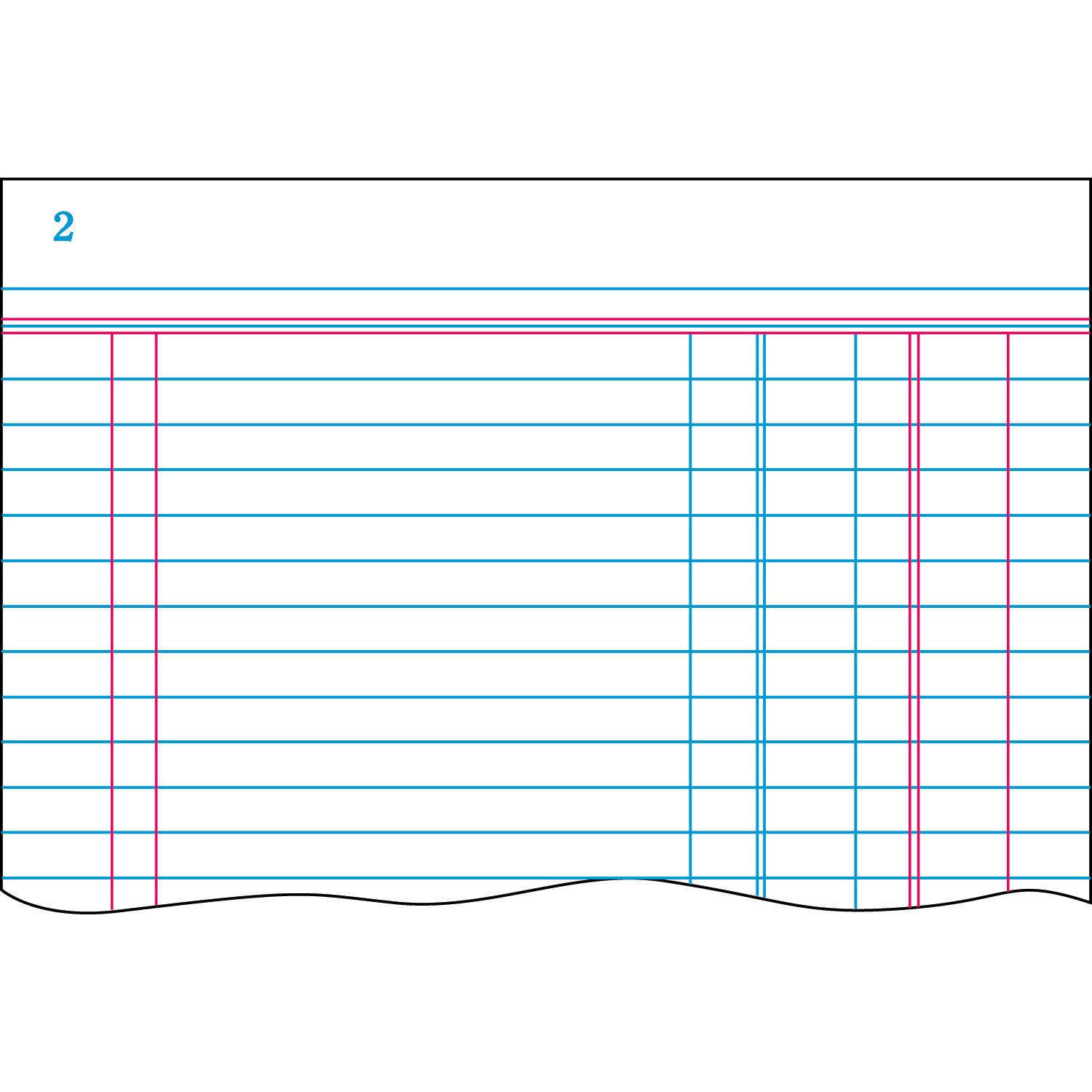 Boorum & Pease® Account Journal, Journal-Style Rule, Blue Cover, 11.75 X 7.25 Sheets, 300 Sheets/book
