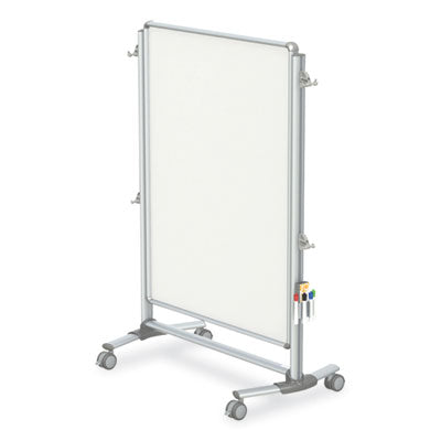 Ghent Nexus Partition Whiteboard, 48" x 60", White Surface, Satin Aluminum Frame