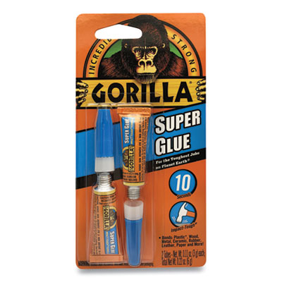 Gorilla Super Glue | Two .11 oz Tubes | Clear