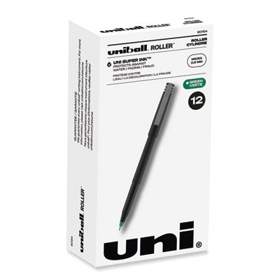 uniball Rollerball Pen | Extra-Fine Green Dozen