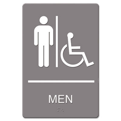 Headline Sign Ada Sign, Men Restroom Wheelchair