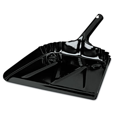 Heavy-Duty Metal Dust Pan | 12x14, Black