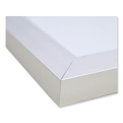 Ghent Magnetic Porcelain Whiteboard with Aluminum Frame, 72.5" x 48.5", White Surface, Satin Aluminum Frame