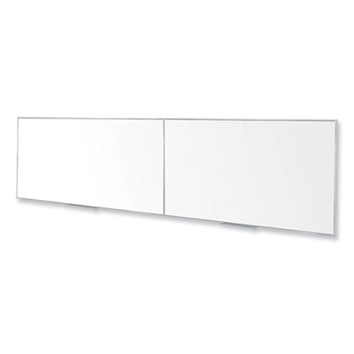 Ghent Magnetic Porcelain Whiteboard with Aluminum Frame, 193" x 48.5", White Surface, Satin Aluminum Frame