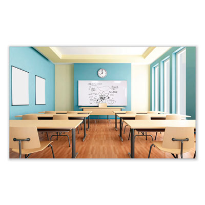 Ghent Magnetic Porcelain Whiteboard with Aluminum Frame, 48.5" x 48.5", White Surface, Satin Aluminum Frame