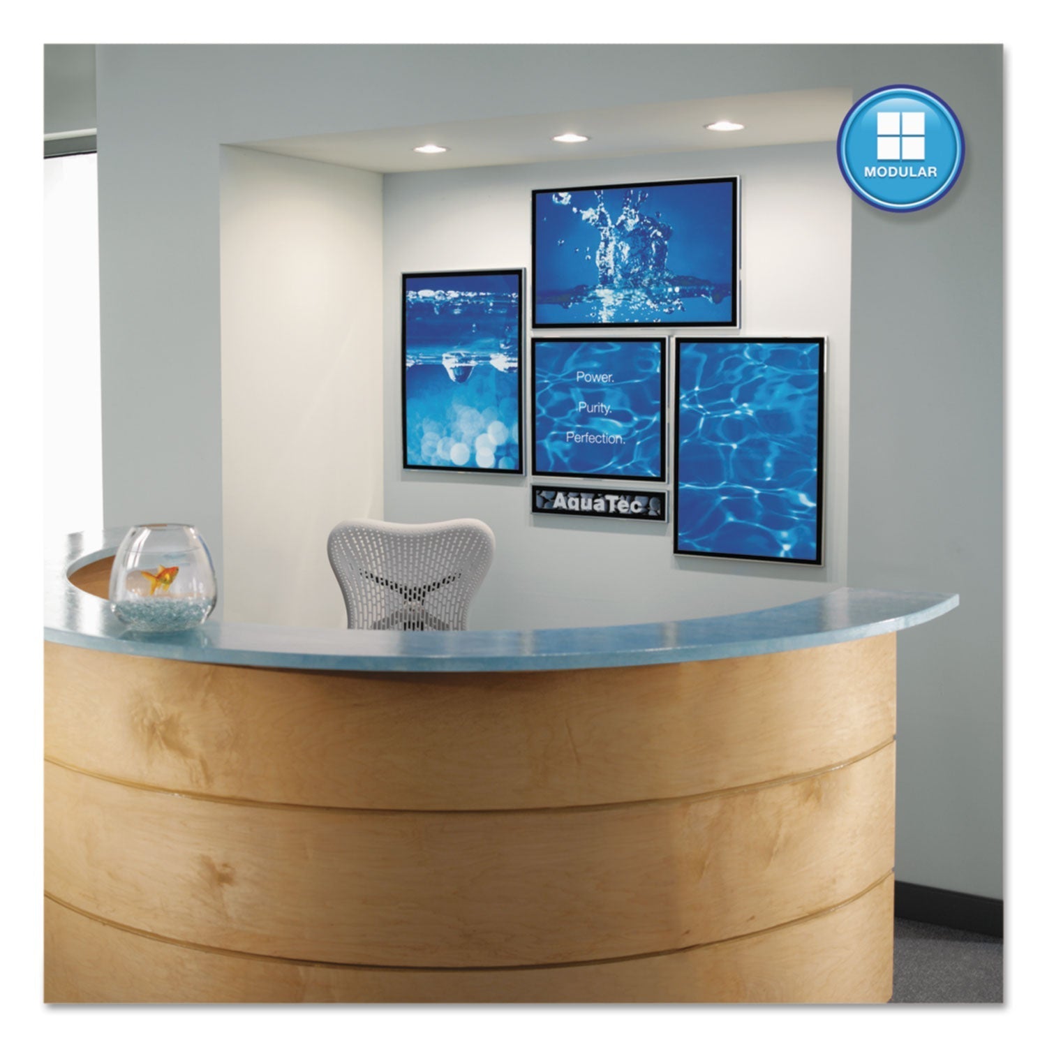 Quartet® Matrix Magnetic Boards, 16" x 16", White Surface, Satin Aluminum Frame