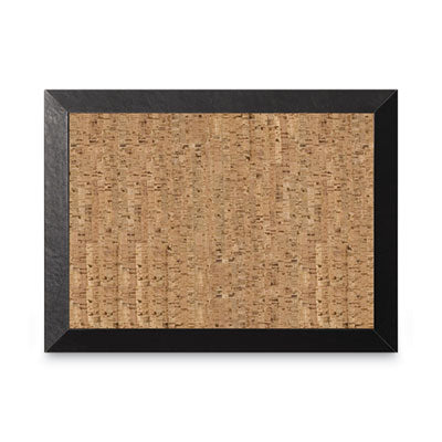 Natural Cork Bulletin Board | 36x24, Black Wood