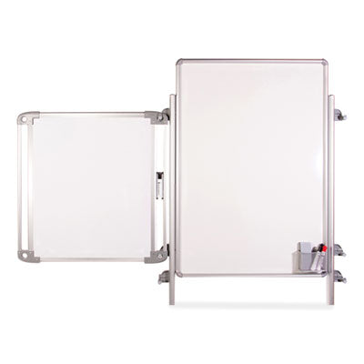 Ghent Nexus Easel Whiteboard, 32" x 76.13", White Surface, Satin Aluminum Frame