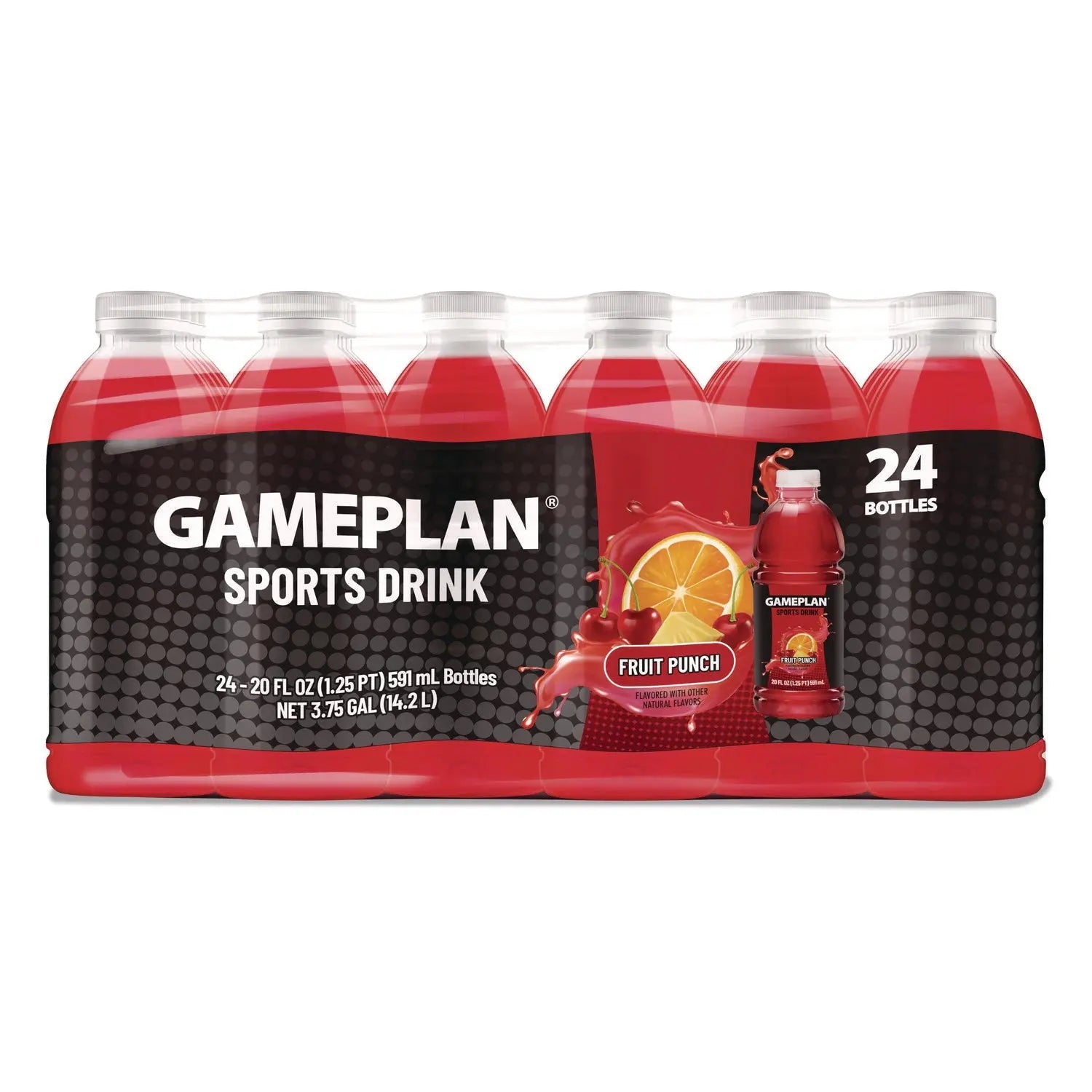 Niagara® Bottling Gameplan Sports Drink, Fruit Punch, 20 oz Bottle, 24/Carton