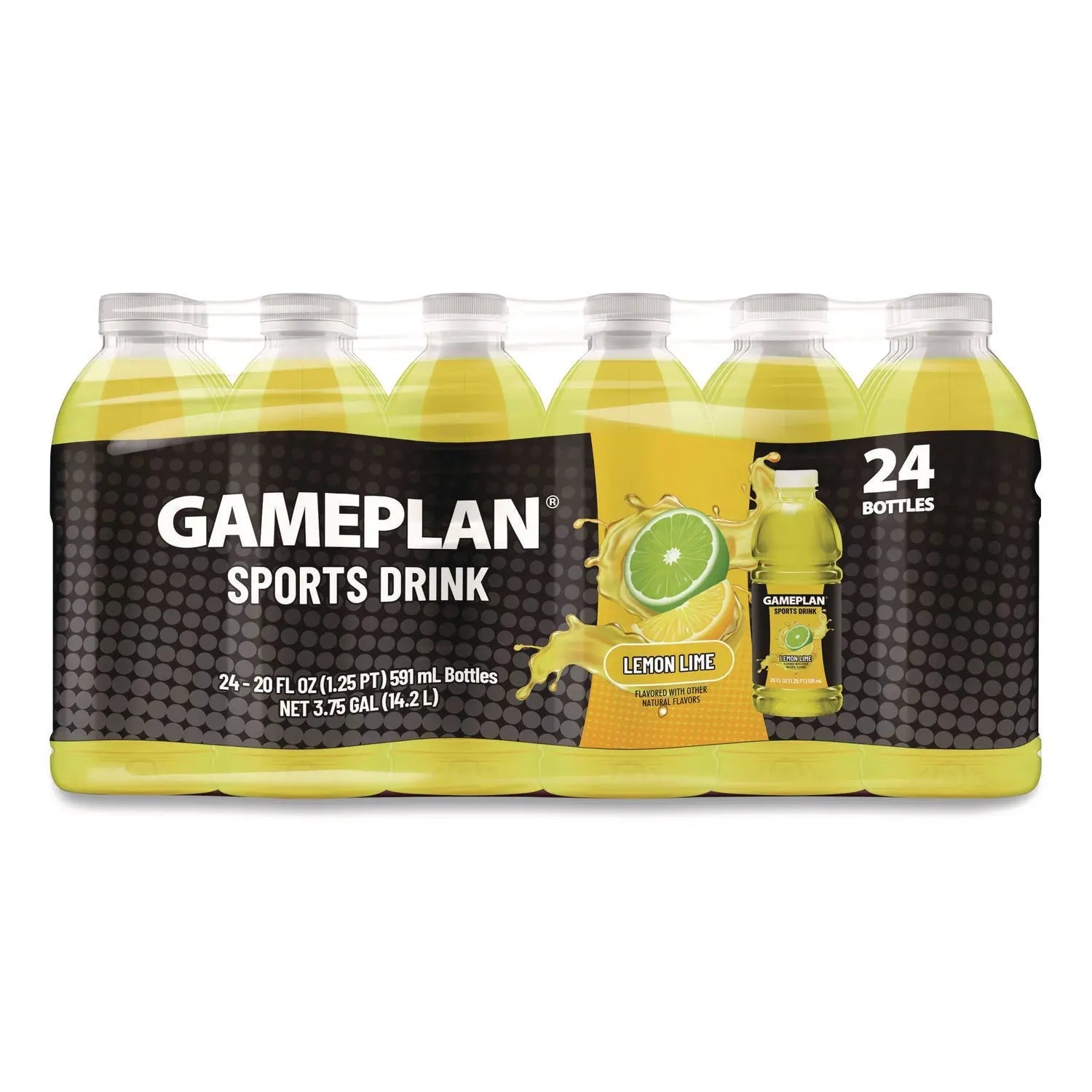 Niagara® Bottling Gameplan Sports Drink, Lemon Lime, 20 oz Bottle, 24/Carton