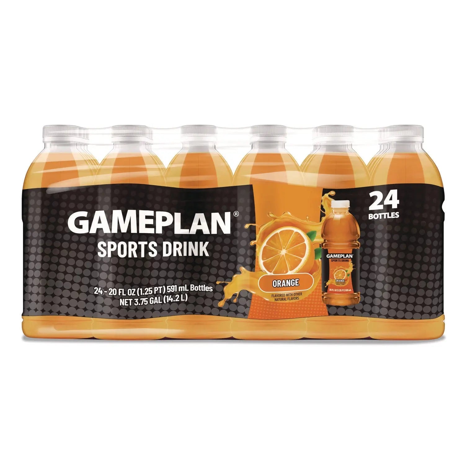 Niagara® Bottling Gameplan Sports Drink, Orange, 20 oz Bottle, 24/Carton