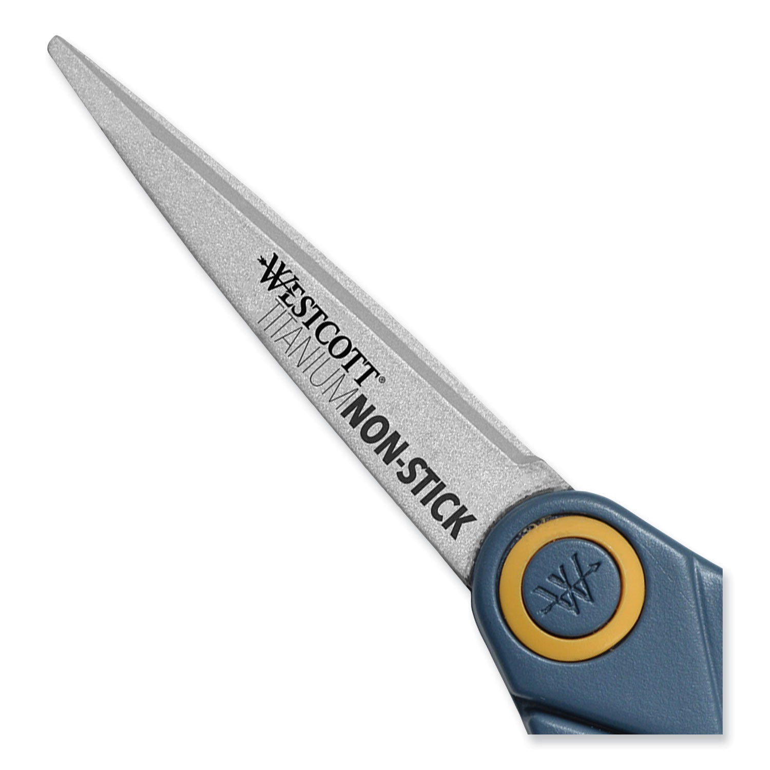 Westcott® Non-Stick Titanium Bonded Scissors, 5" Long, Straight Gray/Orange Handle