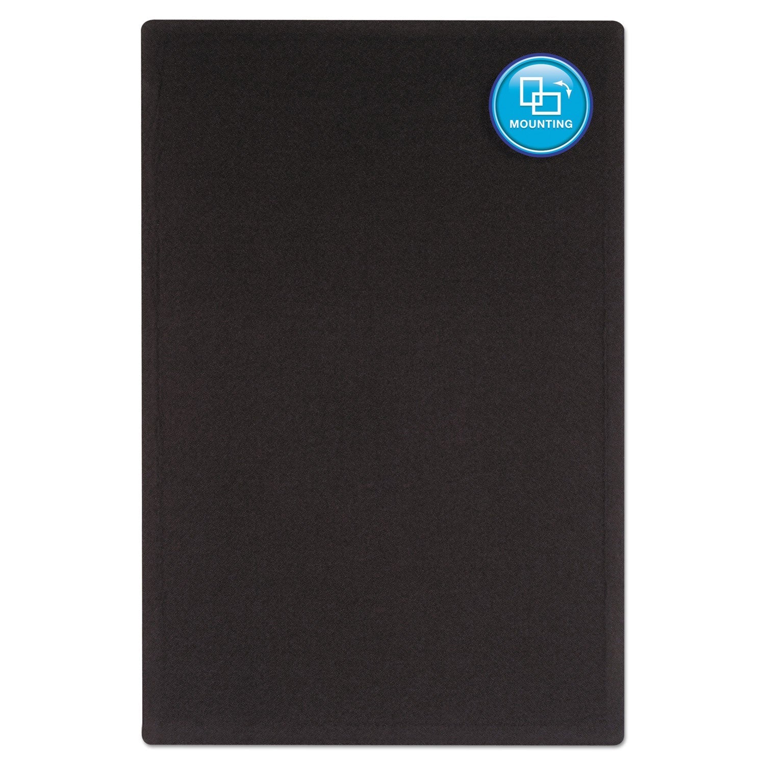 Quartet® Oval Office Fabric Board, 36" x 24", Black Surface