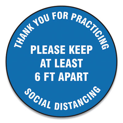 Social Distance Floor Signs | Thank You | 25-Pack