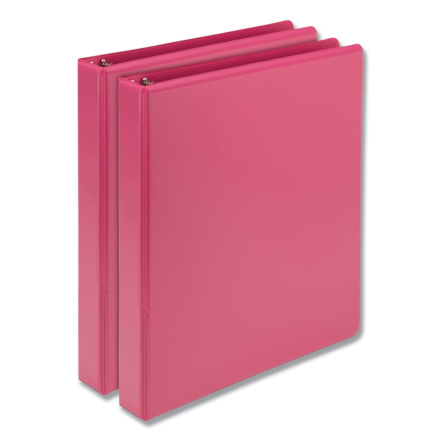 Samsill® Earth's Choice Plant-Based Durable Fashion View Binder, 3 Rings, 1" Capacity, 11 x 8.5, Berry, 2/Pack