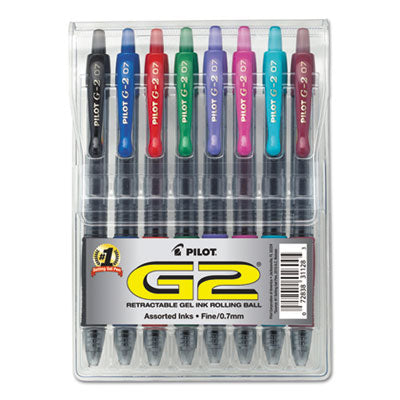 Pilot G2 Premium Gel Pen | Fine Assorted 8/Pack
