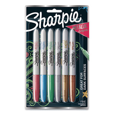 Sharpie Metallic Fine Point Permanent Markers 6/Pk