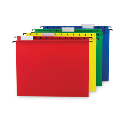 Poly Hanging Folders | Letter, Assorted, 12/Pack