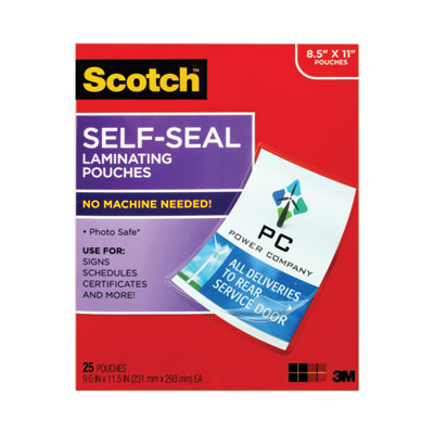 Self-Sealing Laminating Pouches | 9.5 Mil, 25