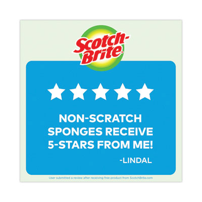 Scotch-Brite® Non-Scratch Multi-Purpose Scrub Sponge, 4.4 X 2.6, 0.8" Thick, Blue, 9/pack