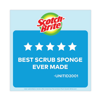Scotch-Brite® Non-Scratch Multi-Purpose Scrub Sponge, 4.4 X 2.6, 0.8" Thick, Blue, 9/pack
