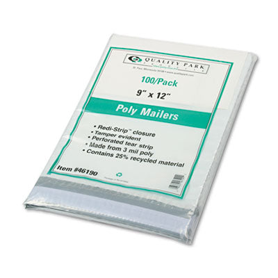 Redi-Strip Poly Mailer | #3, 9x12, White, 100/Pk