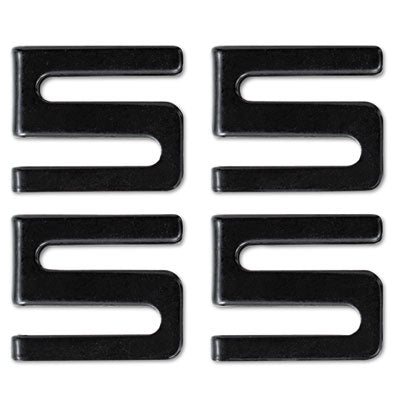 Wire Shelving S Hooks | Metal, Black, 4-Pack