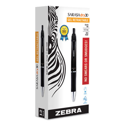 Sarasa Dry X1 Gel Pen | Black | 12-Pack | Zebra®