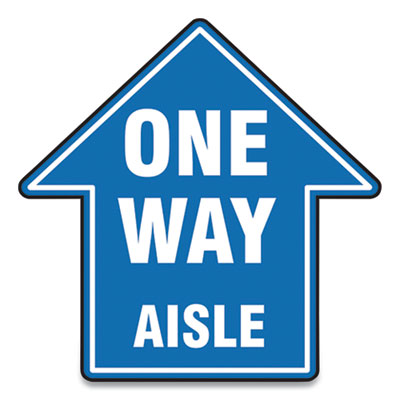 Social Distance Floor Signs | One Way Aisle | 25-Pk