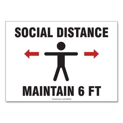Social Distance Signs | Maintain 6 Ft | 10-Pack